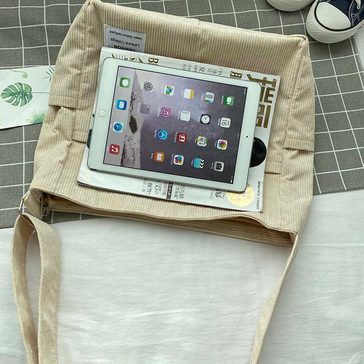Borsa Tracolla Donna in Velluto a Coste Classica