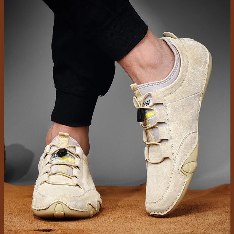Mocassini Uomo in Pelle Ortopedica Slip-On Comodi Eleganti