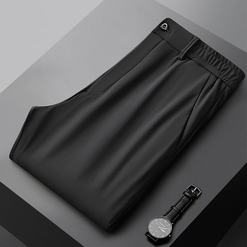 Pantaloni Uomo Stretch Comfort Business Vestibilità Regolare