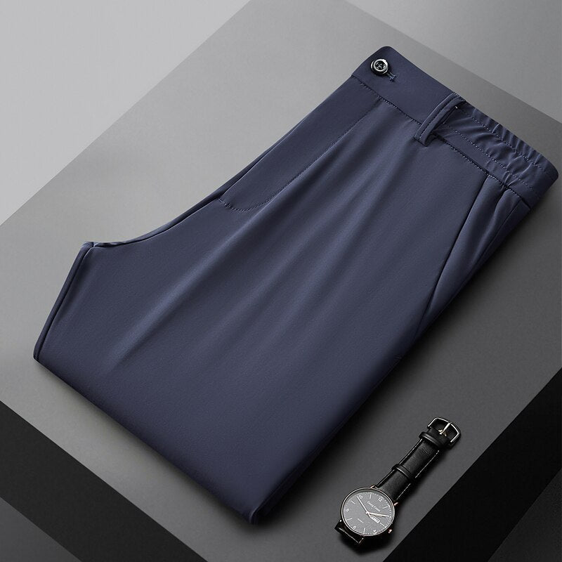Pantaloni Uomo Stretch Comfort Business Vestibilità Regolare